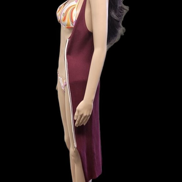 Form Fitting Midi Full Zip Dress - Picture 7 of 8